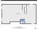 Floor plan of the basement, with dimensions and layout of rooms, including a bathroom at 56375 E 22Nd Pl, Strasburg, CO 80136