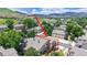 Aerial view of townhome community with easy access to outdoor recreation at 18274 W 58Th Pl # 37, Golden, CO 80403