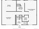 Upstairs floor plan of a home featuring a primary bedroom, bathroom, closet, kitchen, living room, and foyer at 15640 E Eldorado Dr, Aurora, CO 80013