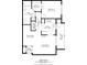 Detailed floor plan showcasing the layout of a 745 sq ft apartment, including a balcony at 7413 S Quail Cir # 1435, Littleton, CO 80127