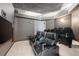Home theater room with comfortable seating for movie watching experiences at 19205 Sixpenny Ln, Monument, CO 80132