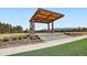 Outdoor community gazebo with stone pillars and mountain views at 668 Sage Forest Ln, Monument, CO 80132