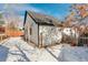 White house exterior with snowy yard and wooden fence in the background at 4723 S Pagosa Way, Aurora, CO 80015