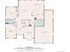 Detailed first floor plan featuring an open layout with living room, kitchen, and garage at 7027 Chestnut Hill St, Highlands Ranch, CO 80130
