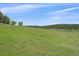 Expansive grassy land with trees and a wooden fence under a clear blue sky, perfect for recreation at 26085 Amy Cir, Conifer, CO 80433
