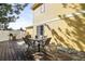 Deck with patio furniture, grill and fence at 1503 S Buckley Way, Aurora, CO 80017