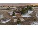 This is an aerial view showcasing a home, large yard, patio and basketball court at 47032 Frasier Fir Cir, Parker, CO 80138