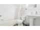 Clean, well-maintained bathroom featuring a shower-tub combo and ample space at 677 Vrain St # 15, Denver, CO 80204