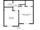 Floorplan showing the layout of the second floor with 2 bedrooms, a bath, and a hall at 677 Vrain St # 15, Denver, CO 80204