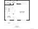 Floorplan showing the layout of the first floor with kitchen, living room, dining room, bath, and porch at 677 Vrain St # 15, Denver, CO 80204