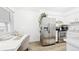 Bright kitchen featuring stainless steel appliances and a dedicated workspace at 677 Vrain St # 15, Denver, CO 80204