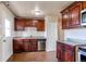 Well-equipped kitchen with granite countertops and stainless steel appliances at 261 Linda Ln, Denver, CO 80221