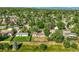 An aerial view shows a well-kept property with a mix of green grass and dry areas at 13542 Achilles Dr, Lone Tree, CO 80124