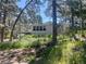 Picturesque view of a home backed by mature trees, featuring large windows that showcase the home's backyard setting at 5777 County Road 154, Elizabeth, CO 80107