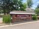 Community entrance sign for Georgetown Village Covenant Controlled Community at 5479 E Weaver Ave, Centennial, CO 80121