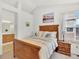 Bright main bedroom with a mountain view and traditional decor at 9774 Burberry Way, Highlands Ranch, CO 80129