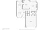 Detailed floor plan of the first floor, showcasing the layout with kitchen, living room, and garage dimensions at 11636 Laurel Ln, Parker, CO 80138