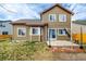 Exterior view of a home with a patio, grass and a wooden fence at 4165 S Granby Cir, Aurora, CO 80014