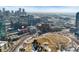 Expansive aerial view of a metropolitan area with large park and building in a central location at 1620 Little Raven St # 302, Denver, CO 80202