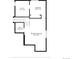 Basement floor plan showing a utility, bath, bedroom and recreation room at 6002 Alkire Ct, Arvada, CO 80004