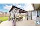 Backyard patio area with a large gazebo, perfect for outdoor dining and entertaining with backyard view at 41 S Fenton St, Lakewood, CO 80226