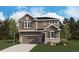 Charming two-story home with a neutral color palette, attached two car garage, and professionally landscaped front yard at 4471 Boone Cir, Brighton, CO 80601