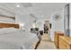 Basement bedroom with king-size bed and walk-in closet at 1210 Horsetail Loop, Elizabeth, CO 80107