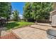 Expansive backyard with a well-maintained lawn and a concrete patio for outdoor entertaining at 6230 Snowberry Ave, Firestone, CO 80504