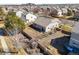 Aerial view of a home showcasing a private backyard and patio area at 19302 E 58Th Pl, Aurora, CO 80019