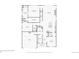 First floor blueprint featuring a main bedroom, kitchen, dining room and garage at 5622 Shadescale Way, Castle Rock, CO 80104