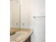 Simple bathroom with a sink, vanity, and mirror and minimalist design at 760 Century Pl # A, Monument, CO 80132