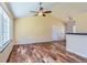 Living room boasting hardwood floors and vaulted ceilings at 15843 E 13Th Ave, Aurora, CO 80011