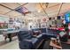 Spacious game room with pool table, comfy seating, and abundant decorations at 4389 S Sherman St, Englewood, CO 80113