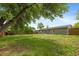 Large grassy backyard with privacy fence, mature shade trees, and lots of space for activities at 1205 W 101St Ave, Northglenn, CO 80260