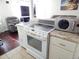 Bright kitchen showcasing an electric cooktop, granite countertops, and white cabinetry at 1255 S Wheeling Way, Aurora, CO 80012