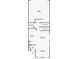 Detailed floor plan showcasing the layout of the first floor, including the kitchen, living room, and garage at 8049 Monte Vista Cir, Littleton, CO 80125