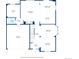 Detailed floor plan showcasing layout with dimensions for kitchen, living room, bedrooms, and bathroom at 10371 Knollside Dr, Parker, CO 80134