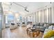 Open living space with hardwood floors, large windows, and a stylish seating arrangement at 99 S Downing St # 605, Denver, CO 80209