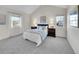 Spacious main bedroom with vaulted ceiling, plush carpeting, and serene decor at 3790 E Geddes Ave, Centennial, CO 80122