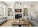 Inviting living room featuring a fireplace with built-in bookshelves and comfortable seating, ideal for relaxation at 15 South Ln, Cherry Hills Village, CO 80113