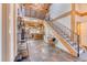 A gorgeous foyer featuring a staircase, an open loft and slate flooring at 1057 Reed Ranch Rd, Boulder, CO 80302