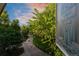 View of a front yard with a driveway and a decorative glass window to the side at 1300 W Caley Ave, Littleton, CO 80120