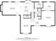 Detailed floor plan of the main level, showcasing the kitchen, living room, and dining area at 7414 S Monroe Ct, Centennial, CO 80122