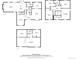 Set of floor plans showing the layout of each level of the home at 7414 S Monroe Ct, Centennial, CO 80122