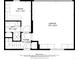 Floor plan showing layout of the first floor with garage at 3615 Navajo St, Denver, CO 80211