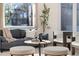 Cozy living area featuring a comfortable sofa, stylish decor, and a large window with natural light at 3615 Navajo St, Denver, CO 80211