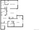 Detailed floor plan showcasing the layout with kitchen, living room, bedrooms, bathrooms, laundry, and dining area at 7483 S Quail Cir # 635, Littleton, CO 80127