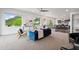 Open-concept living area with mountain views and stylish, modern furniture at 260 Upper Glenway Rd, Palmer Lake, CO 80133