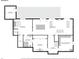 Layout of finished basement with bedroom, Gathering room, bathroom and storage at 2023 Mammoth Ct, Evergreen, CO 80439