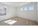 Bright bedroom with neutral carpet and multiple windows allowing for ample natural light at 1318 Sienna Peak Cir, Erie, CO 80516
